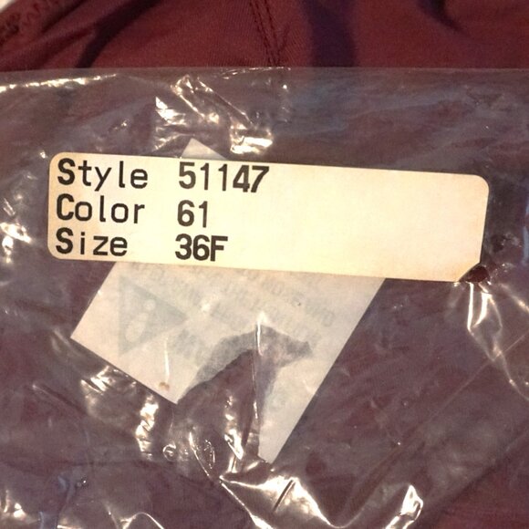 Fredrick’s of Hollywood Burgandy Smooth Microfiber Bra Style #51147 Size 36F - Picture 7 of 7